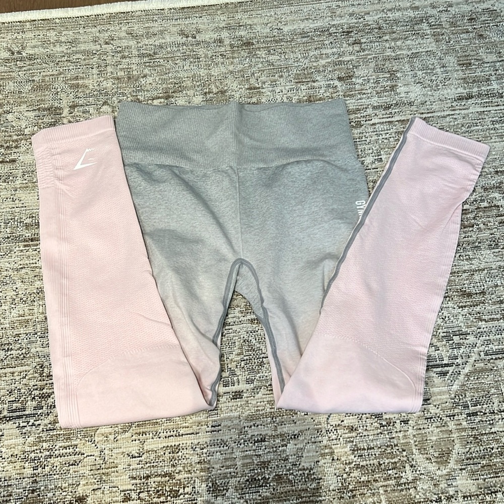 ombre gymshark contour seamless leggings size small